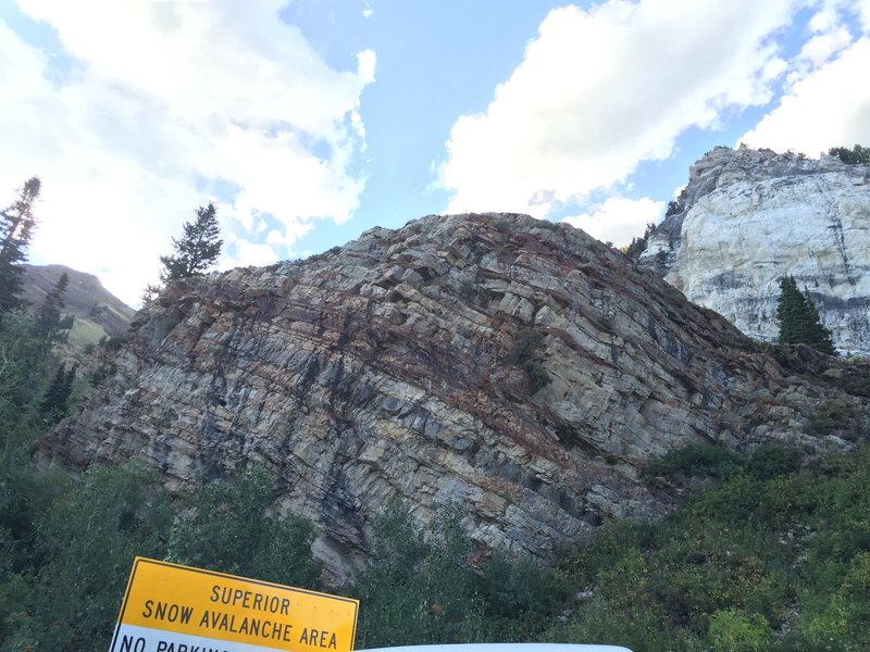 Rock Climbing in Hellgate Condos, Little Cottonwood Canyon