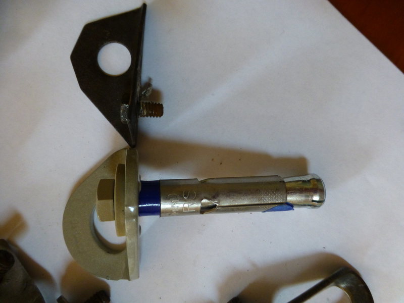 The old bolt vs a new bolt. The sleeve of the drop-in remained in the rock. Yes, that's how long the bolt is - it is not broken!