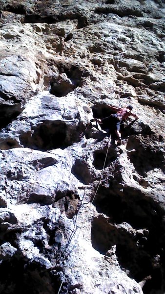 About to pull into the crux