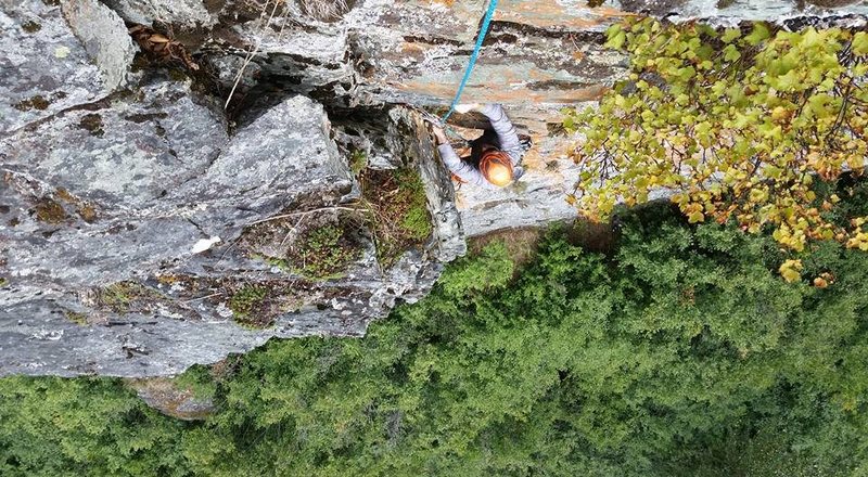 Upper section above the crux bulge
