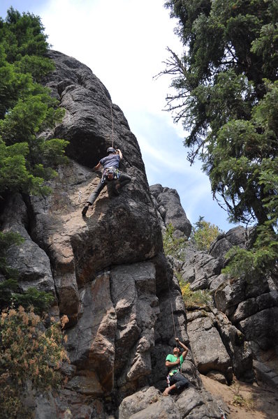 At the overhang