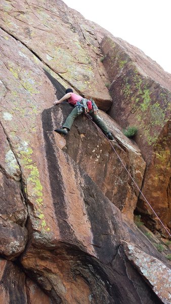 Dude, pulling this roof was a mega lesson in painful hand jams and trusting your toes. Once you pull the crux, it's all gravy from there.