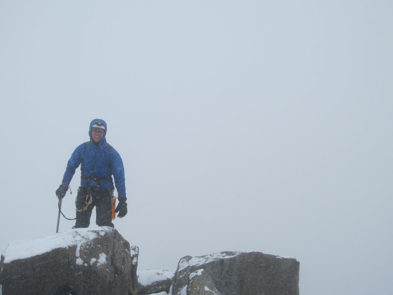 Summit of Gannet in winter conditions in July!