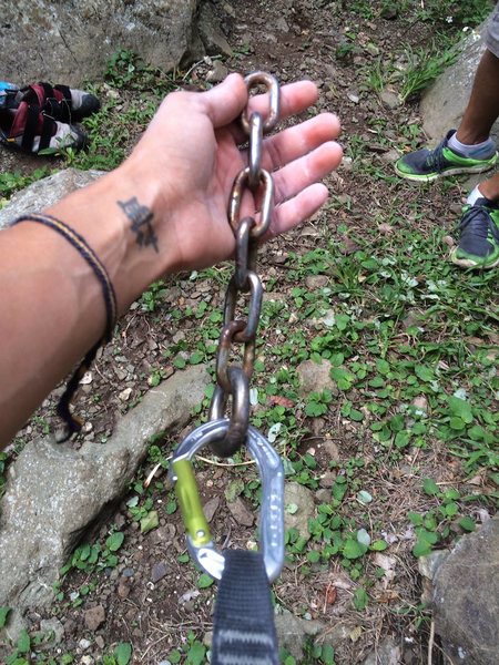 Fixe chain anchor breaking near Cayey, Puerto Rico on Aug. 31, 2015
