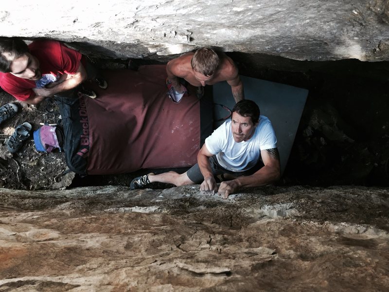 Cronin trying hard on this beautiful problem which would become Vision Quest V6 full value.