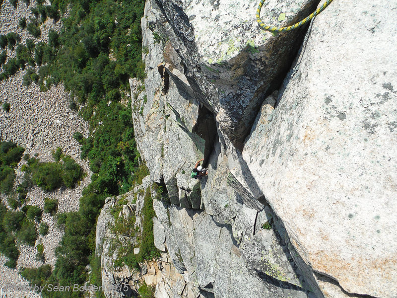Coming up on P2. I'm just a tiny speck on a big mountain!
