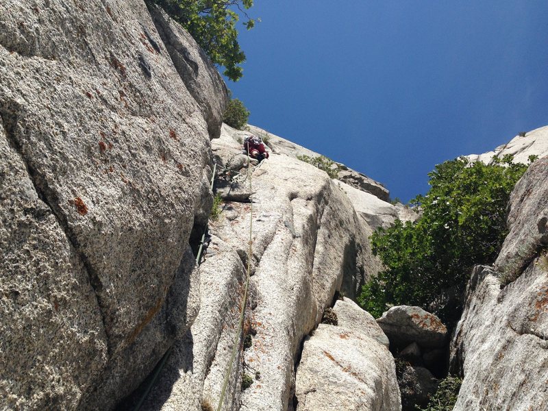 Kristin leading pitch 1.