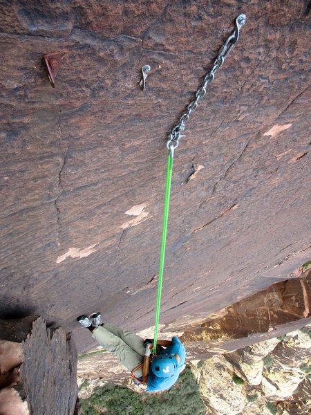 Pitch 4 bolted anchor (Sept 2015).