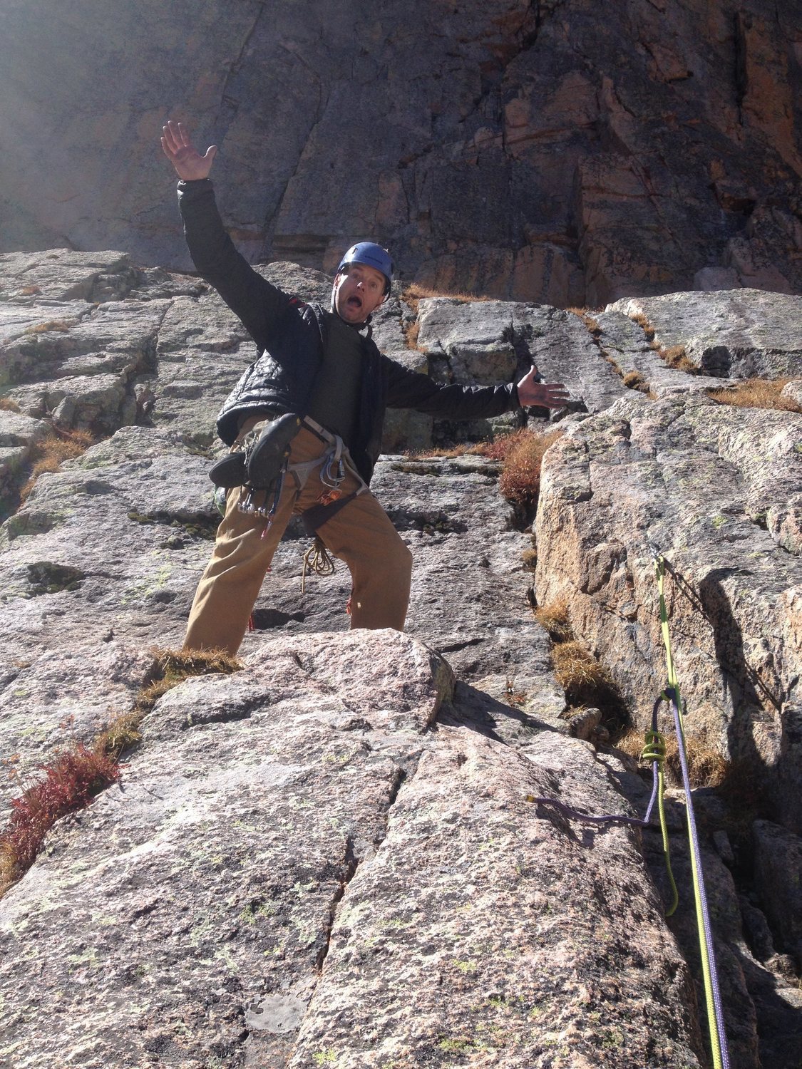At the top of the first rappel.