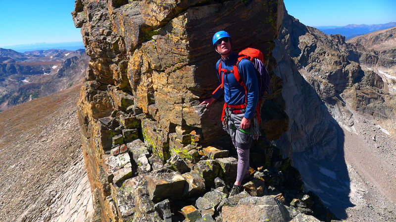 Sizing up the crux.