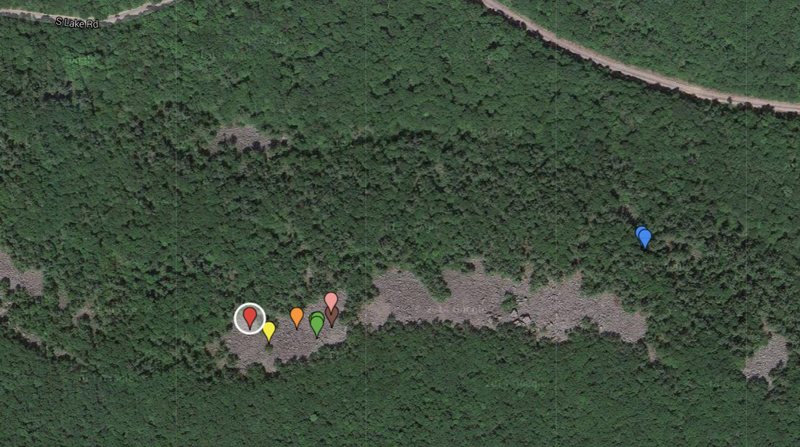 The blue dot is Mountie's Bounty. Just showing the relation compared to the Midwest Connection Talus Field