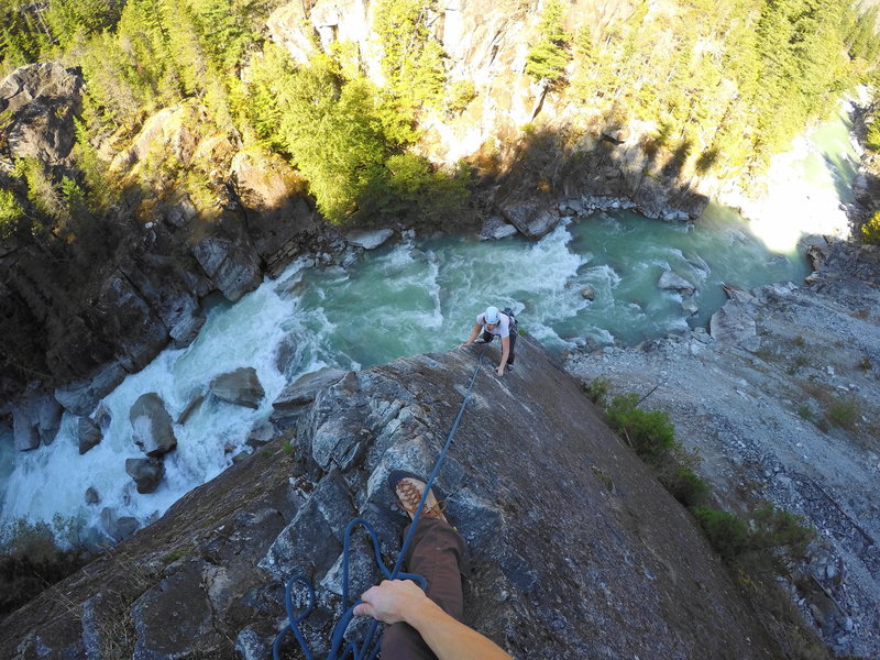 Lauren following the beautiful 2nd pitch.