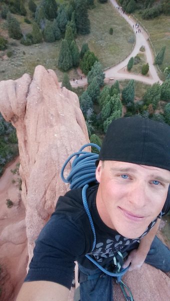 A little free solo up Zuma tower today. 