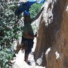 Beating the heat in The Canyon in July. If shade can't be found...create your own.