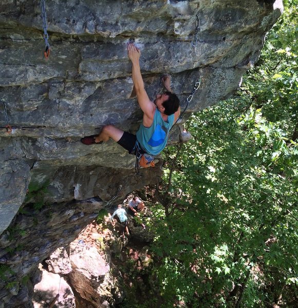 Rock Climbing in Amateur Route Area, Northeast Arkansas Region