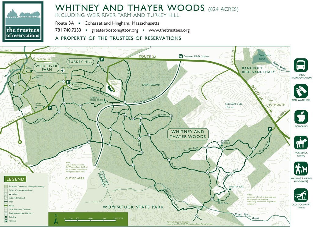 A good map of Whitney Thayer Woods.