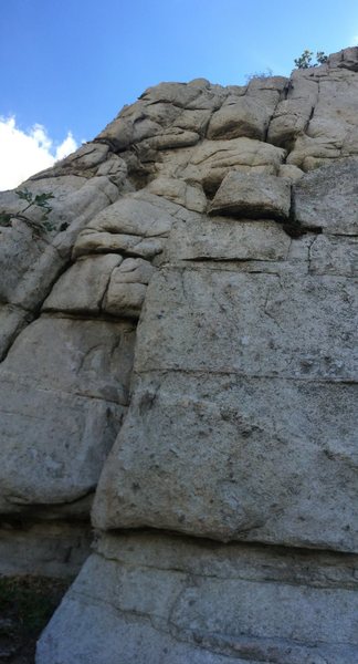 Leftmost section of wall.