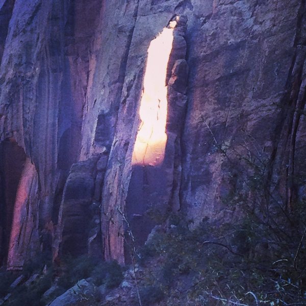 Rock Climbing in Dove Creek Wall, Indian Creek