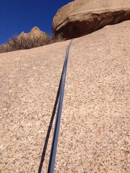 Area above the last bolt.