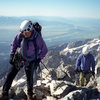 Grand Teton Summit / Guided Party arrives, ending our 10 minutes alone at the top. / Climbers: unknown