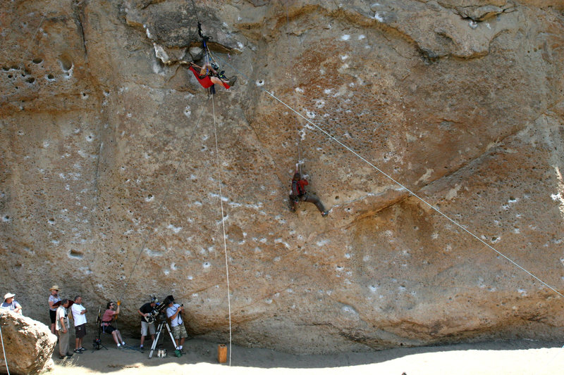 Monkey Sing, Monkey Do 5.11c / Planet of the Apes Wall / filming an episode of "NUMB3RS"