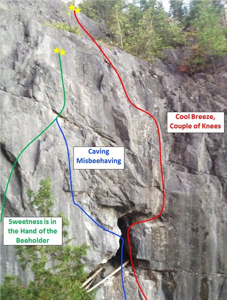 Cave Routes layout (photo taken from escape gully)