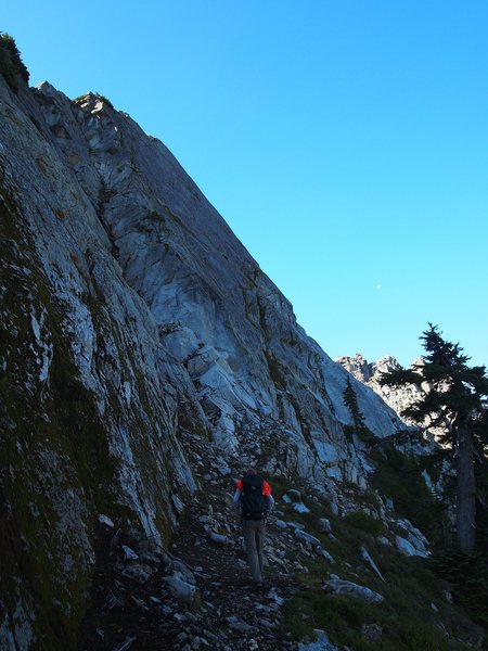 approach ledges for North Face routes