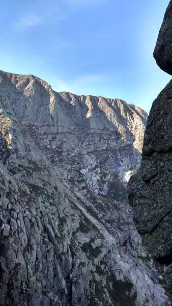 The Flat Iron (center right) and Armadillo (center left) from Pamola IV.