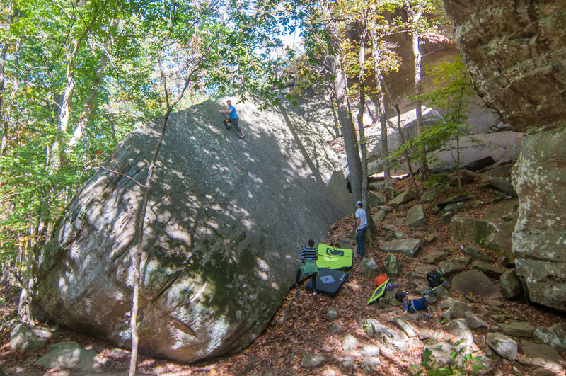 Yosemite slab, with Brian and Deann manning the pads just in case