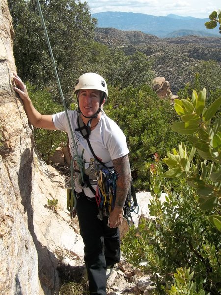Just finished leading Rabbit Tracks, 5.6 old-school trad. 10/16/15