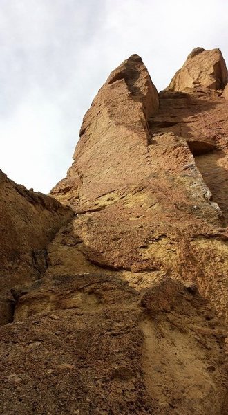 A Picture of the headless horseman in smith rock, OR