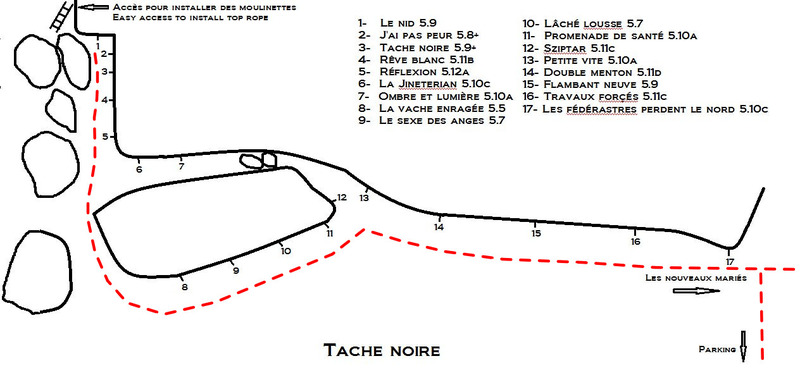 Tache noire<br>
(voies/routes)