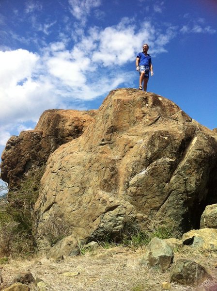 On top of the west Boulder,,,easy lots of holds u can change the way up wherever you like....