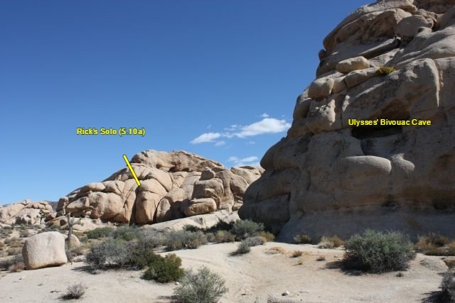Rick's Solo (5.10a), Joshua Tree NP