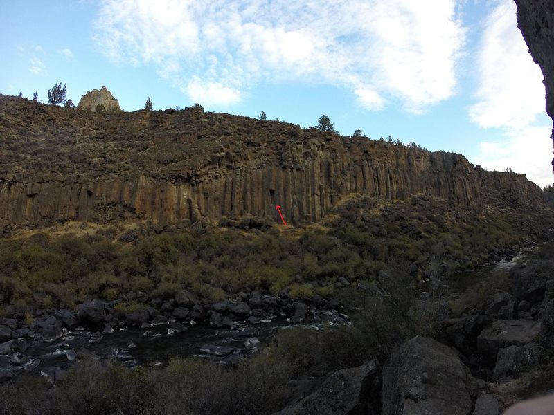 The opening to Mines of Moria as viewed from across the
