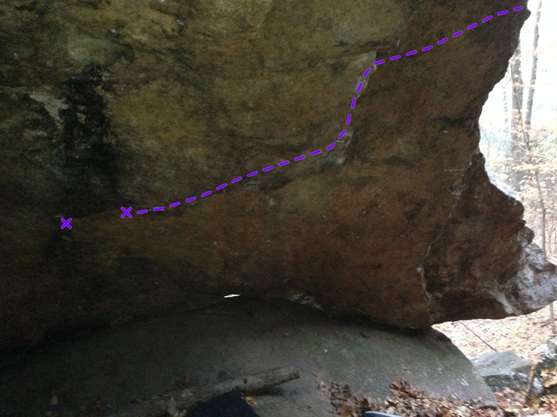 This is a picture of the underside of the cave.