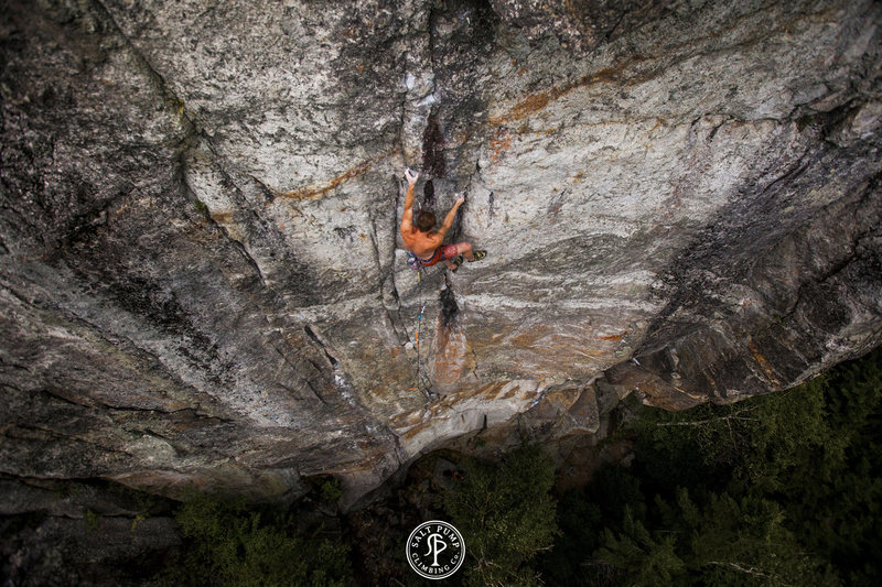 Mark Richey on the crux of Wild Thing after climbing it's stellar ...