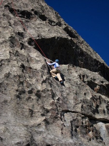 Upper fun on La Cruz de la Norte on a sweet mid December day.