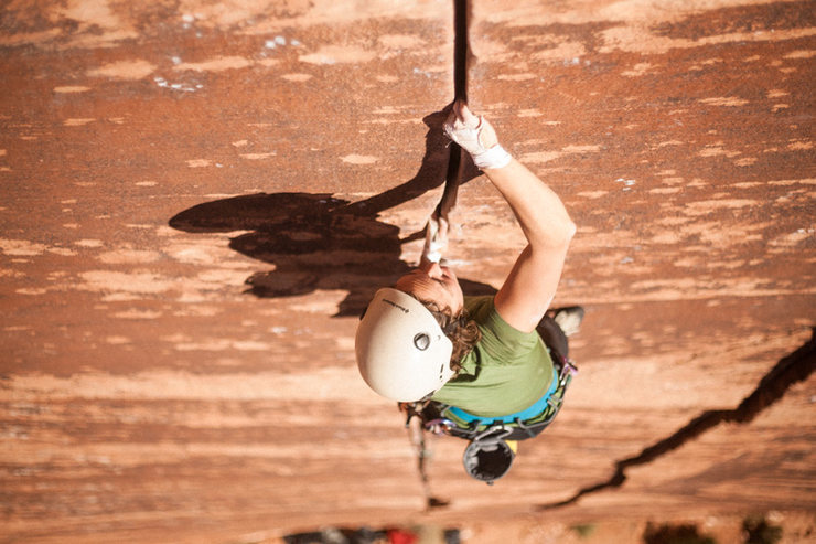 Heather at the crux