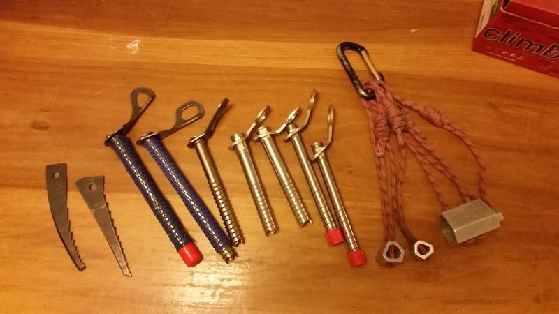 Black diamond picks $5 each, Screws SOLD, Hexes $10 for the set.
