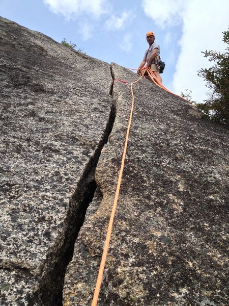 Ben Miller atop Sea of Green's second crack