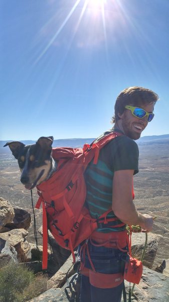 If you're going to climb at Zen Wall, plan on packing your puppies and rappelling.
