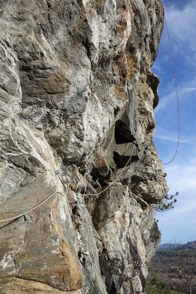 The start of Chinese Water Torture, looking from the Tropicana ledge