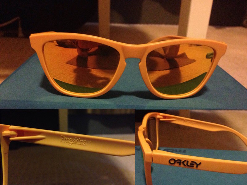 Oakley Frogskin Sunglasses. These are in good condition, but have some scratches on the right lens. $40