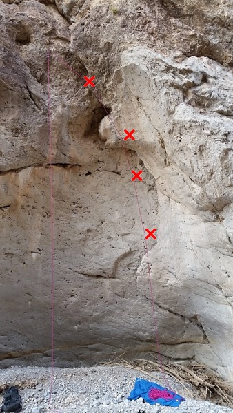 Rope hanging on 11b flake