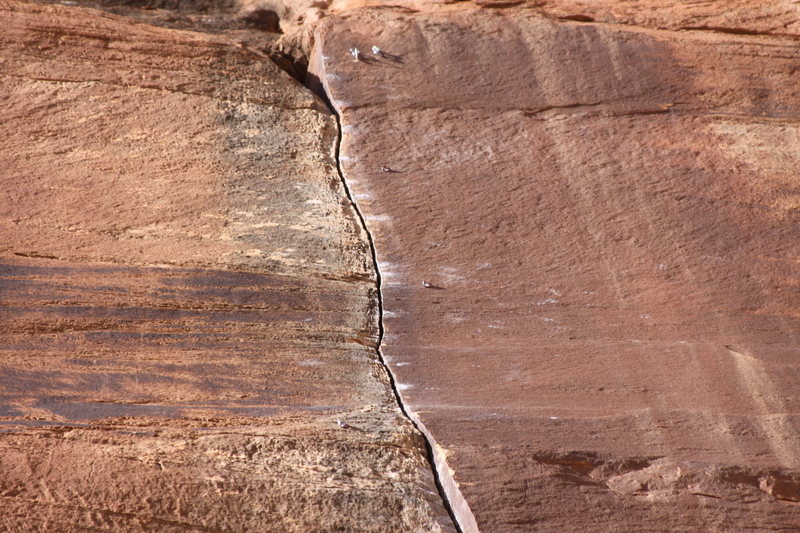 Bolted crack in Escalante Canyon.