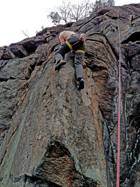 Brian Sundermann on first ascent of Rock Romancer