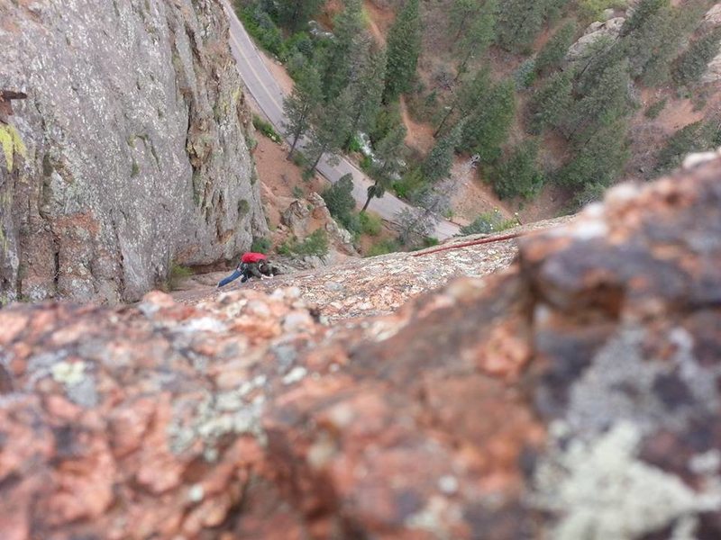 Following up the 2nd pitch on a drizzling day.