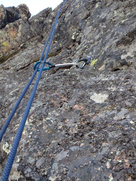 A picture just to show the large amount of lichen on the route.