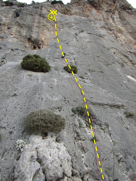 Alceo - The crux is the top section.